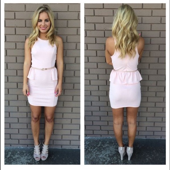 Peplum Dress light pink NEVER WORN! - Picture 2 of 6